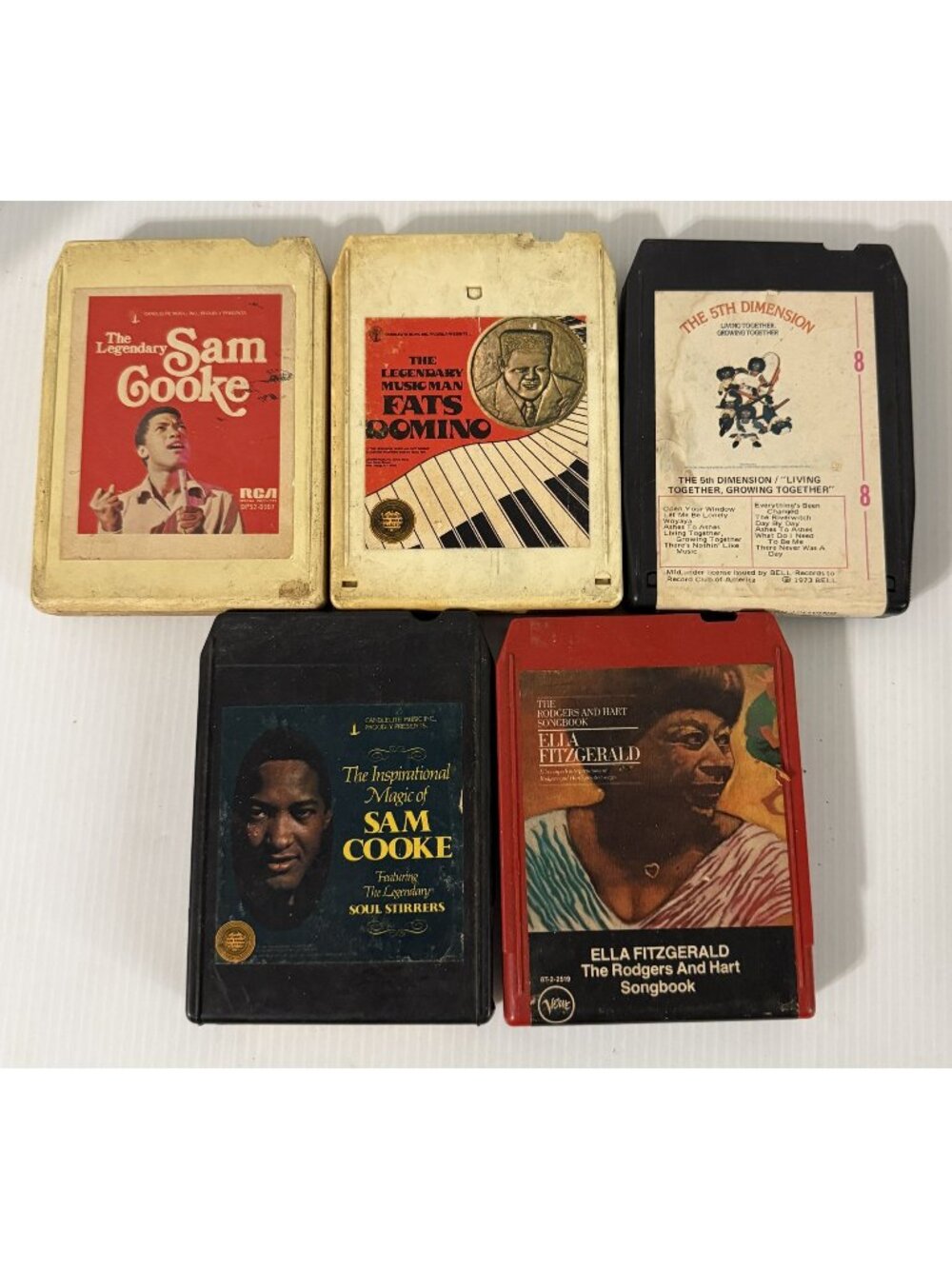 8-Track Tapes Lot: Sam Cooke Fats Domino Ella Fitzgerald 5th Dimension UNTESTED